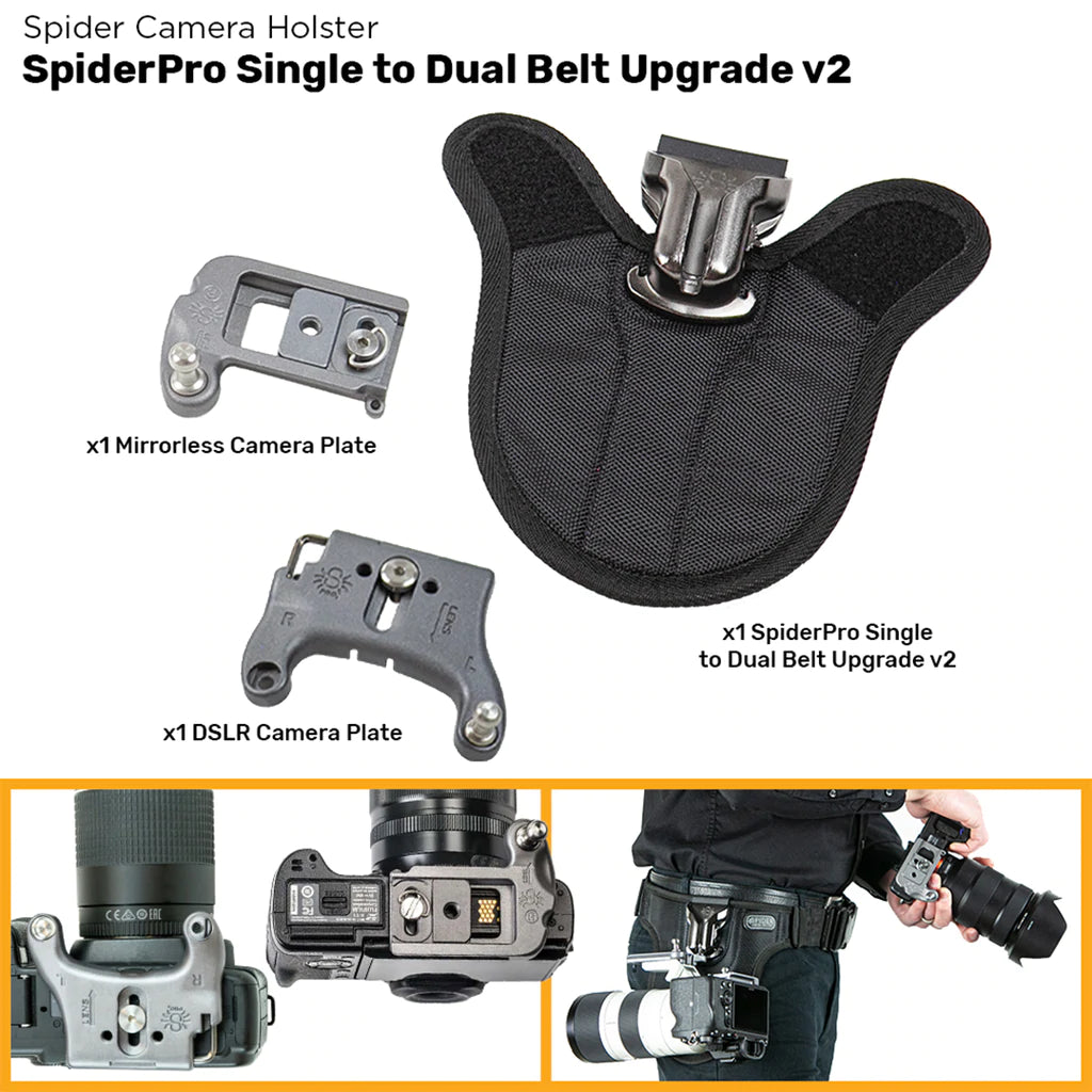 Spider Holster – SpiderPro Mirrorless Piastra per fotocamera per qualsiasi fondina per fotocamera Spider con compatibilità universale treppiede e perno a ragno anti-torsione sicuro – non blocca Spider Holster – SpiderPro Mirrorless Piastra per fotocamera per qualsiasi fondina per fotocamera Spider con compatibilità universale treppiede e perno a ragno anti-torsione sicuro – non blocca